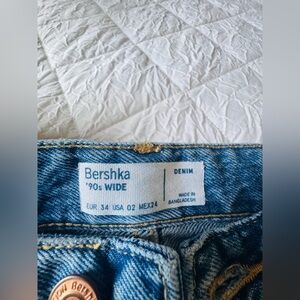Bershka '90s Wide Blue Denim